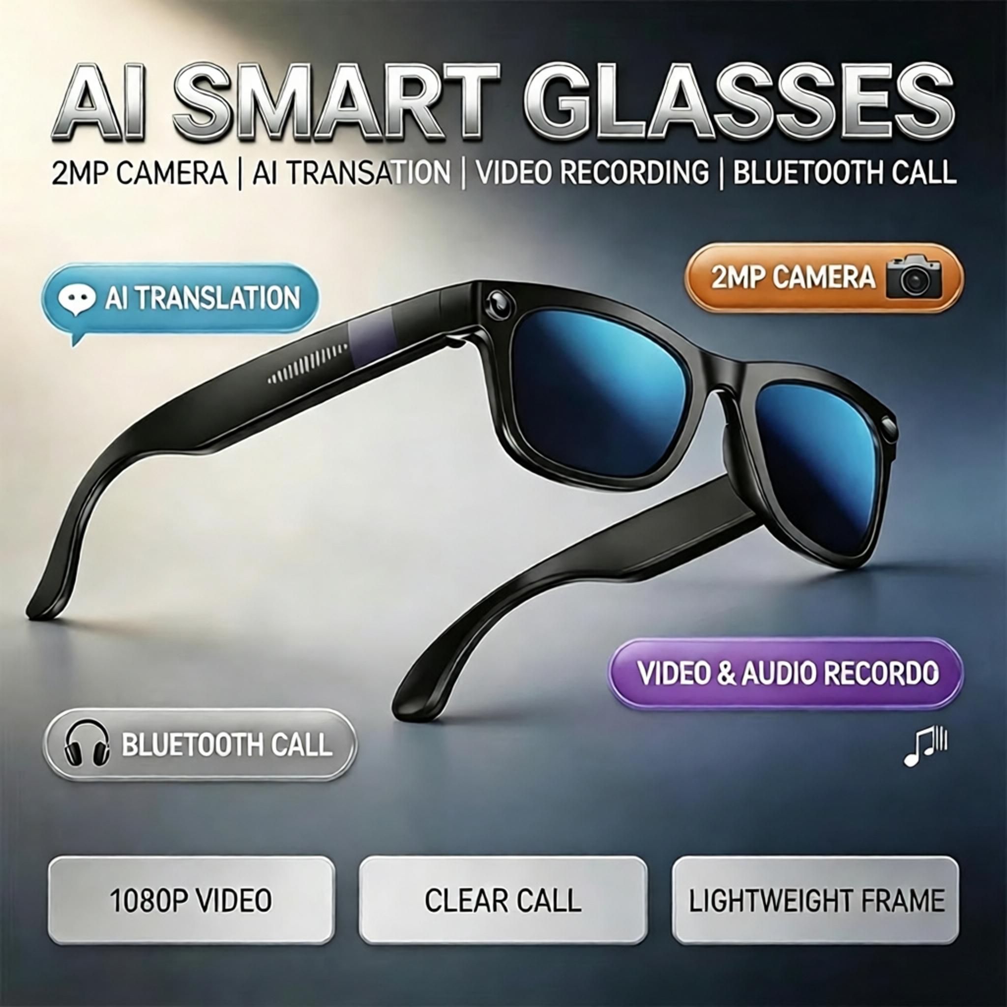 Audio Music Video - New AI Bluetooth Smart Glasses With