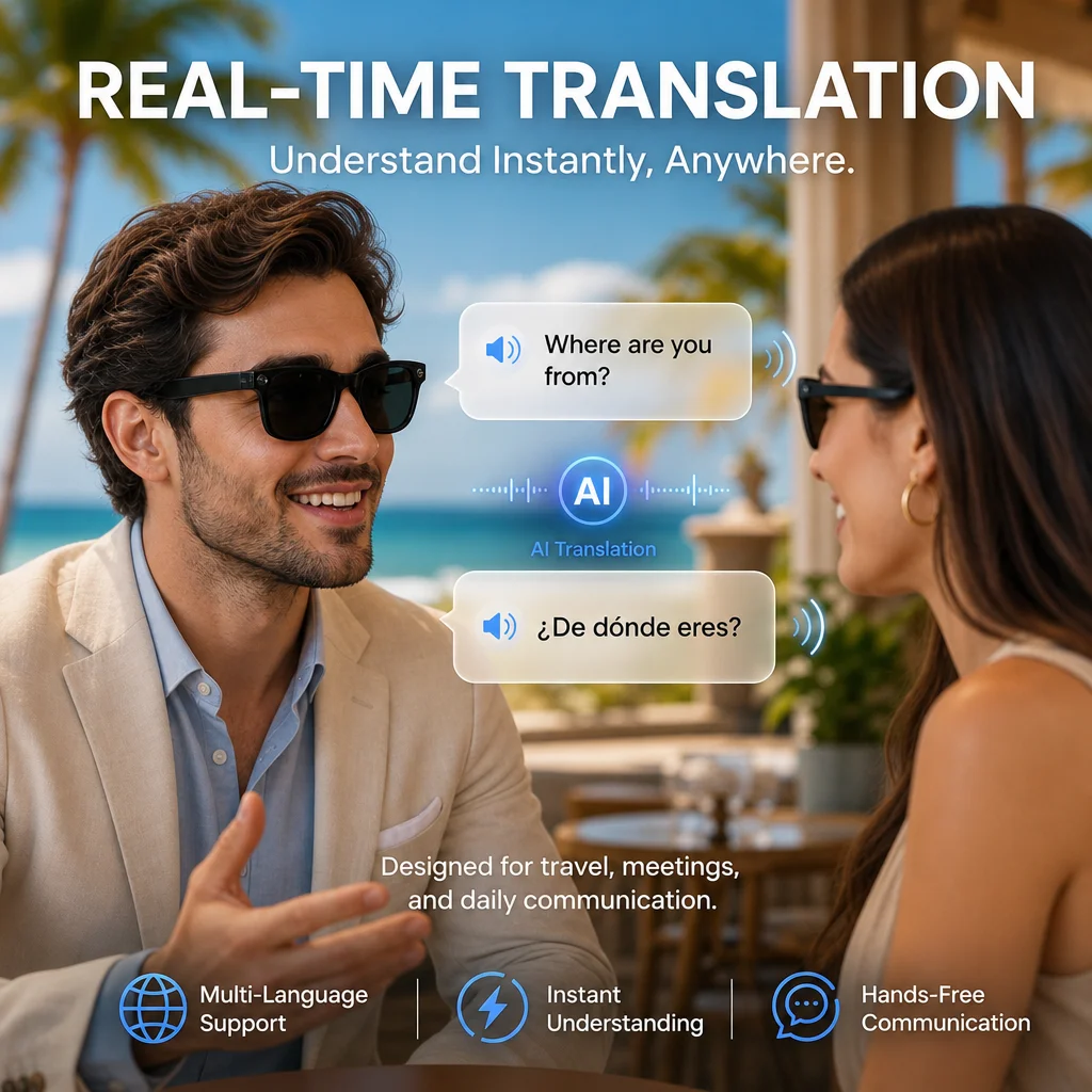 2026 New AI camera glasses 8MP - Audio Music Video review and price