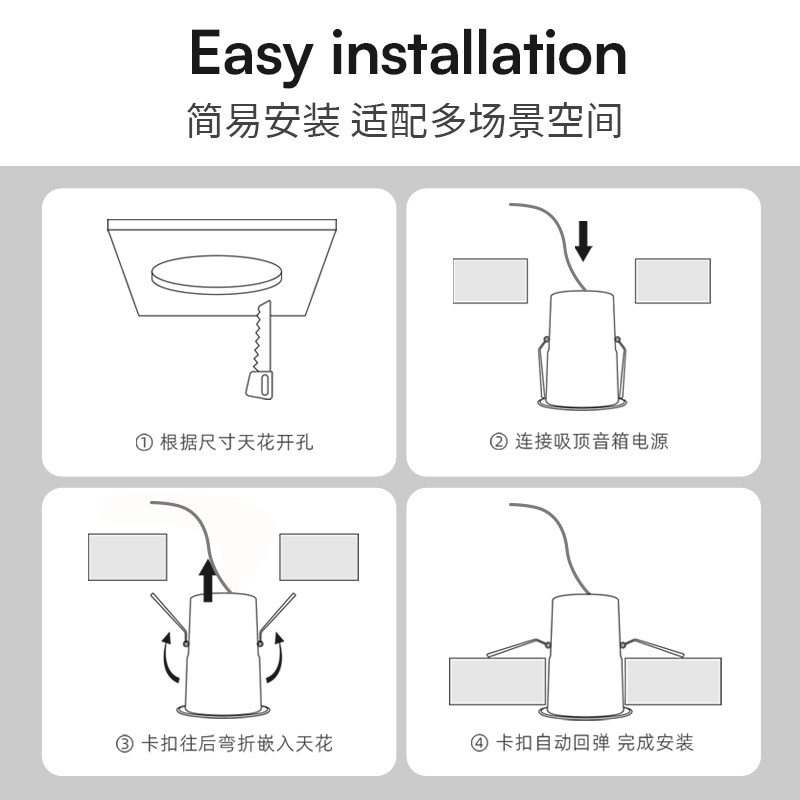 Ceiling audio, embedded speake - Audio Music Store review and price