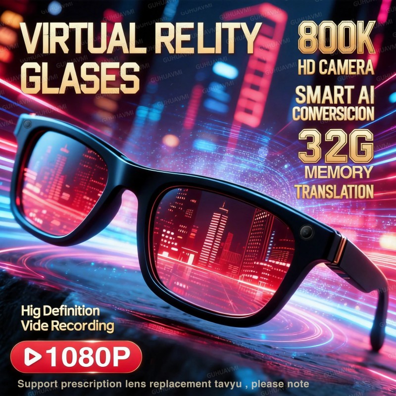 8K Vision AI Eyeglasses Built- - Audio Music Video review and price