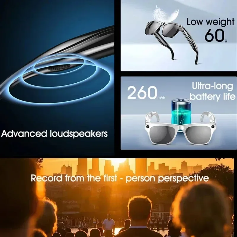 8K Vision AI Eyeglasses Built- - Audio Music Video review and price