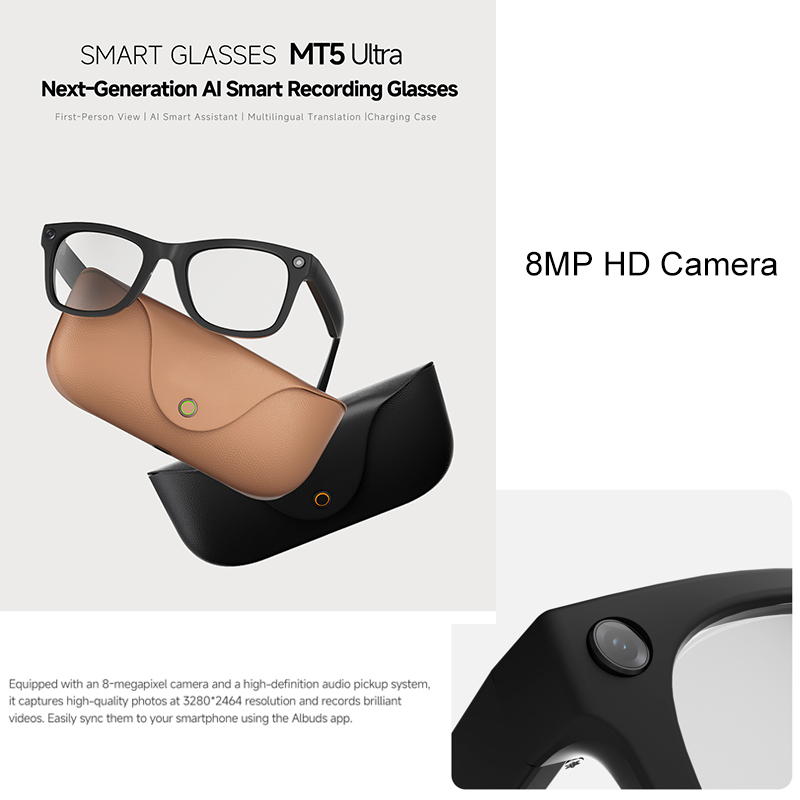 2026 AI smart Glasses HD 800W  - Audio Music Video review and price