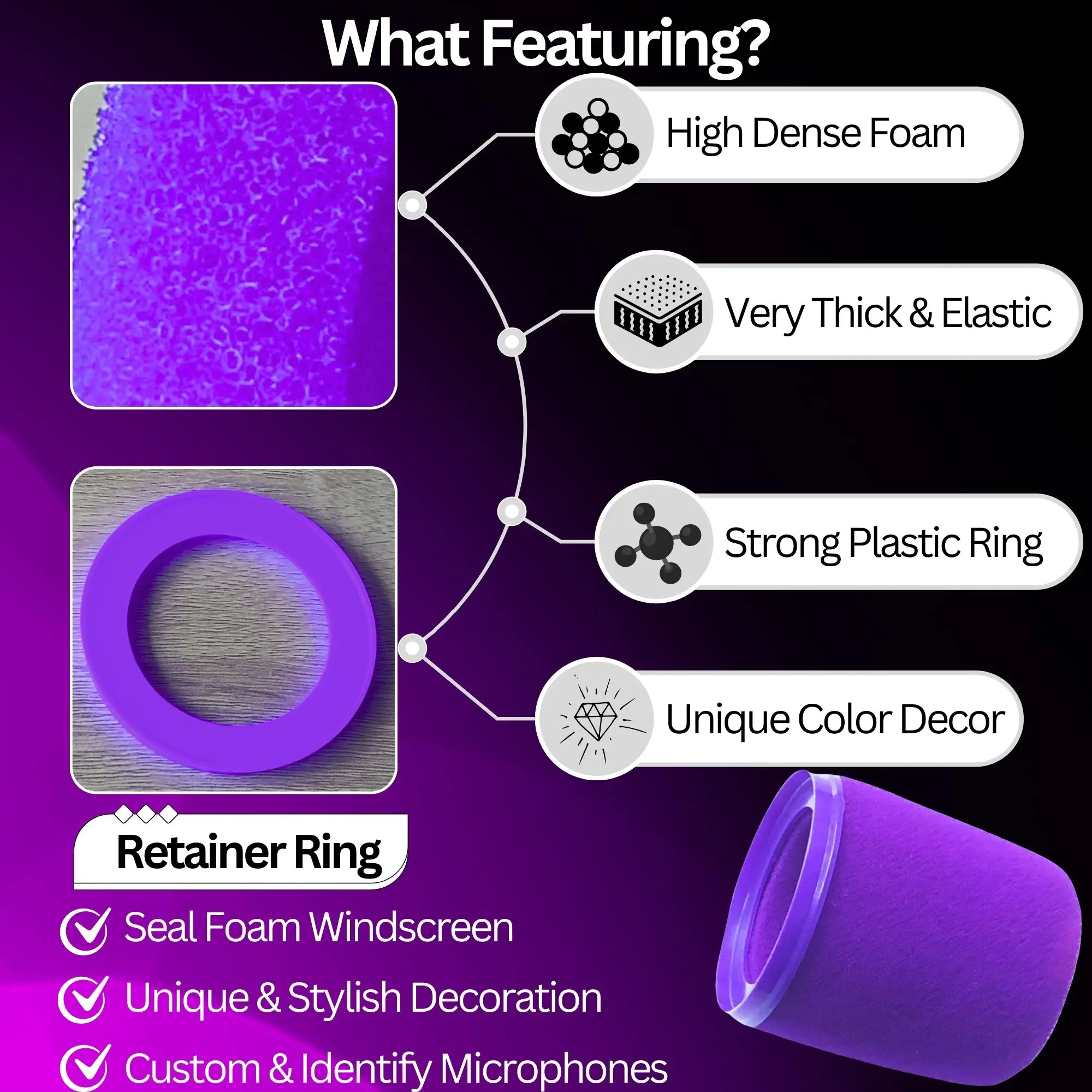 MV7 Foam for Shure MV7, MV7i,  - Recording Pop Filter review and price