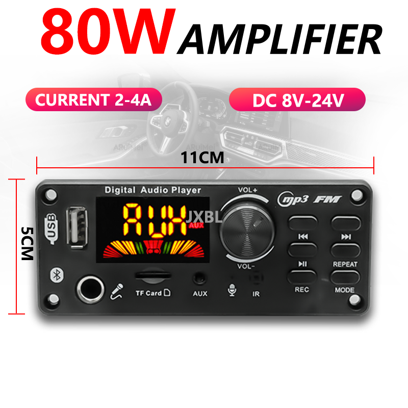 80W Bluetooth 5.0 MP3 Decoder  - Audio Music Car review and price