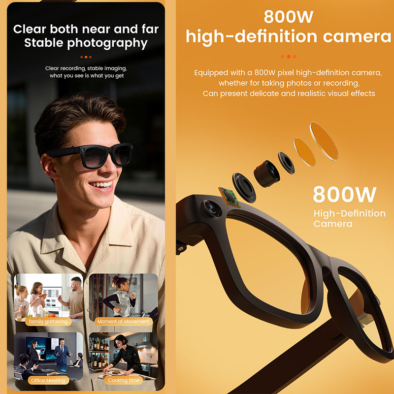 AI Smart Glasses 800W Camera A - Audio With Music Ai review and price
