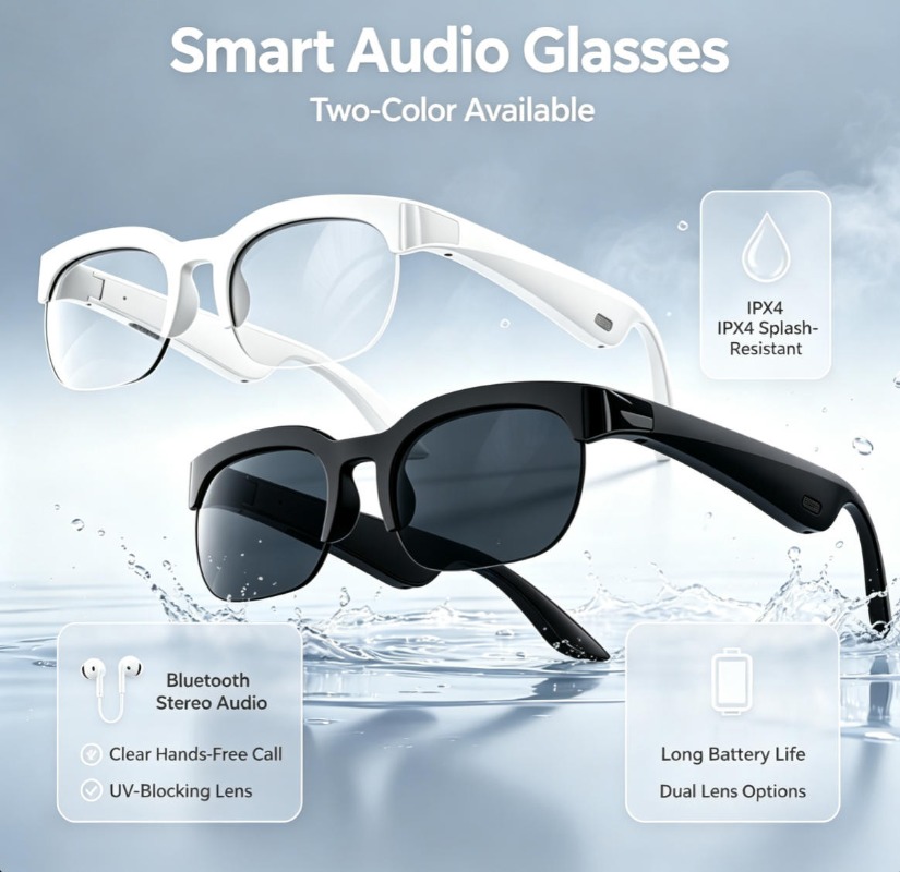2 Colors Smart Audio Glasses B - Audio Music Video review and price